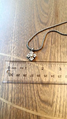 Cadena Konstanstino 18k/925 con colgante de cruz  Foto 1 de 4