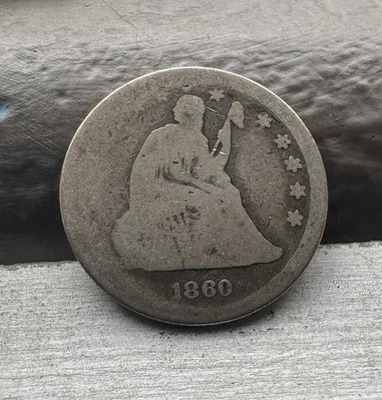 1860 ~ Seated Liberty Silver Quarter ~ Tough Date ~ Low Mintage ~ Decent Coin!! - Image 1 of 4