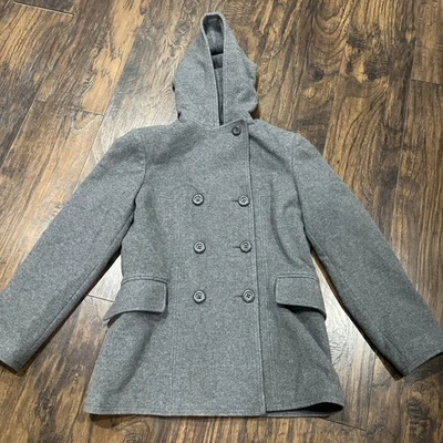 SONOMA Mujer Mezcla Lana Chaquetón Gris Doble Pecho Ajustado Pequeño 70% Lana Foto 1 de 4