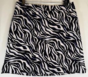 Pantalón corto Zenergy Golf by Chico's para mujer talla 1 EE. UU. mediano estampado de cebra bolsillos elásticos - Imagen 1 de 18