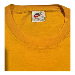 Vintage Nike T-Shirt Men's XL Gold Embroidered Swoosh Made in USA 90s Tee - Picture 1 of 11