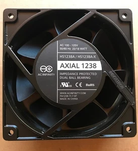 NEW 110 CFM Axial Muffin Fan Super Blower Fireplace 120mm AC 4" (HS1238A-W) - Picture 1 of 3