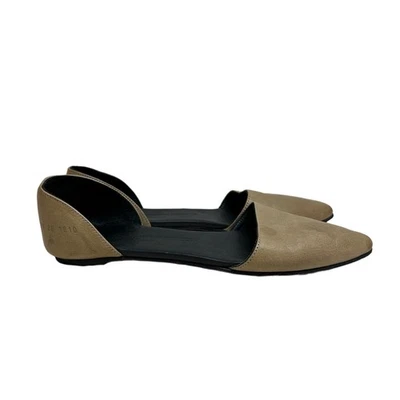 Woman by Common Projects 38 / US 8 d'Orsay Flat Taupe Pointed Toe Leather Italy - Image 1 of 4