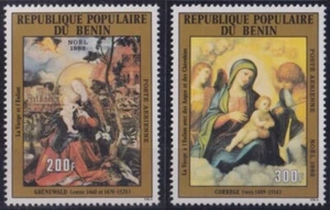 F-EX36183 BENIN 1982 MNH CHRISTMAS NAVIDAD RELIGION ART CORREGGIO GRUNEWALD PAIN - Picture 1 of 1