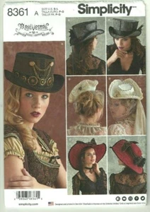 Sombrero Victoriano Talla S-L Steampunk Disfraz Patrón de Costura Arki Vestry Simplicidad - Imagen 1 de 2