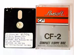 Rare 3" Floppy Disc for Amstrad – PD Library REF E/104 PCW-WORLD - Vintage 1980s - Bild 1 von 2