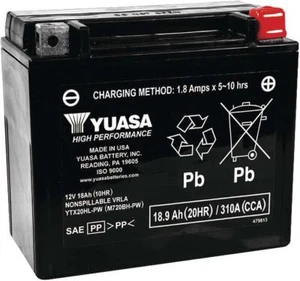 Yuasa GRT/YTZ Battery For Kawasaki ST (JT750-A) 1994 YUAM720BH-PW - Picture 1 of 3