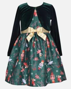 BONNIE JEAN Big Girls 10 Nutcracker Dress & Velvet Cardigan Set NWT - Picture 1 of 5