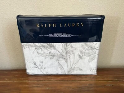 Funda nórdica Ralph Lauren Genevieve completa/queen gris floral pájaros precio de venta sugerido por el fabricante 355 USD Foto 1 de 4