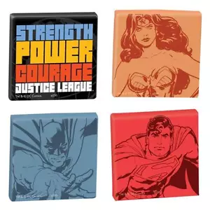 Batman Superman Wonder Woman Justice League DC Comics Superheld 4-teiliges MAGNETSET - Bild 1 von 1