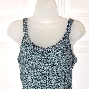 Vestido Ann Taylor Loft Midi talla 6 multicolor sin mangas cinturón lateral cremallera elástico - Imagen 1 de 13