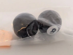 1980s? Vintage Unbranded Custom Black & White 8 Balls Valve Caps NOS NIP - Picture 1 of 5