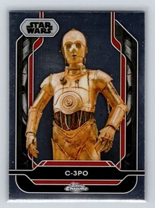 Tarjeta base Costco cromada Topps de Star Wars 2024 #109 C-3PO - Imagen 1 de 2