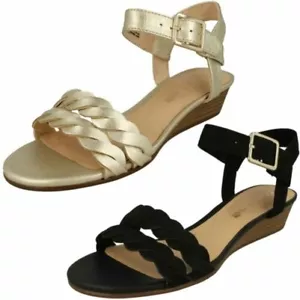 Mujer Clarks Elegante Sandalias con Cuña MenaBotones - Imagen 1 de 19