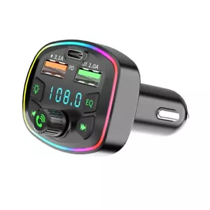 FM Transmitter Auto Kfz Radio Adapter mit Dual USB Ladegerät PD Bluetooth 5.0 DE - Bild 1 von 1