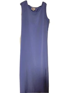 Maggie Sweet Womens Purple Dress 90s Sleeveless Size Large Polyester Side Slits - Picture 1 of 4