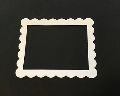 SIZZIX Scallop Frame die cut card stock embellishments 6 pcs 4-3/4” x 3-3/4”