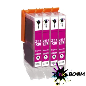 4 Magenta Tintenpatrone für CLI-251 PIXMA IX6820 MG5420 MG5522 MG6420 MX722 - Bild 1 von 1