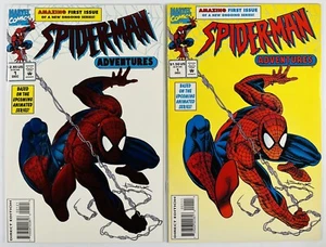 JUEGO DE 2 AVENTURAS SPIDER-MAN #1 + VARIANTE AMARILLA RARA MARVEL 1994 EN MUY BUEN ESTADO/CASI NUEVO - Imagen 1 de 2