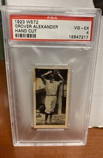 1923 W572 #3 Grover Alexander PSA HAND CUT VG-EX 4