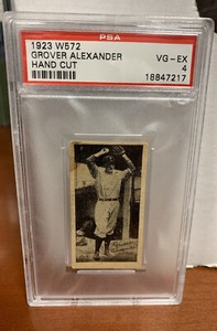 1923 W572 #3 Grover Alexander PSA HAND CUT VG-EX 4