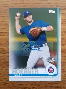 Nico Hoerner 2019 Topps Pro Debut BASE AUTO  #184 CHICAGO CUBS - Picture 1 of 2