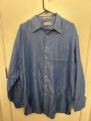Nordstrom Nice Classic Fit Mens Dress Shirt Sz 18 35 Blue Striped Long Sleeve - Image 1 of 4