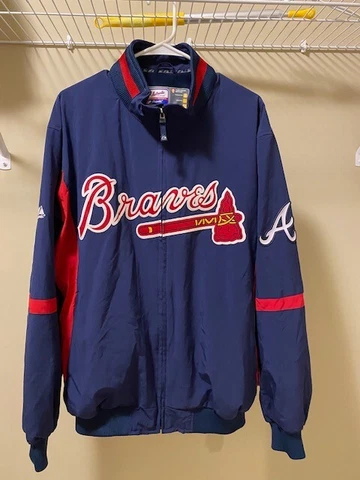 Vintage Atlanta Braves Jacket AUTHENTIC Majestic MLB Collection Therma Base XL Cover
