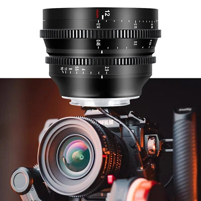 7artisans Photoelectric 12mm T2.9 Vision Cine Lens MFT APS-C Micro Four Thirds - Image 1 of 4