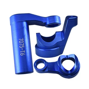 GPM Aluminum 7075-T6 Steering Assembly Blue : Traxxas 1/8 4WD Sledge - Picture 1 of 1