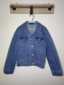 Girls Looney Tunes Tweety Bird Denim Basic Jacket Sz 7/8 - Picture 1 of 5