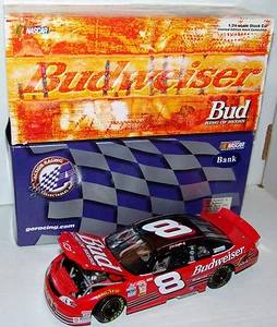 99 Dale Earnhardt Jr #8 Budweiser Chevrolet Action 1:24 Limited Edition Bank - Picture 1 of 5