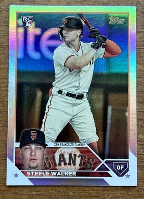Steele Walker 2023 Topps RAINBOW FOIL ROOKIE RC #264 San Francisco Giants MLB  - Image 1 of 2
