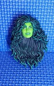 Marvel Legends Retro She-hulk Head Effect 6inch Scale Custom Fodder - Picture 1 of 6