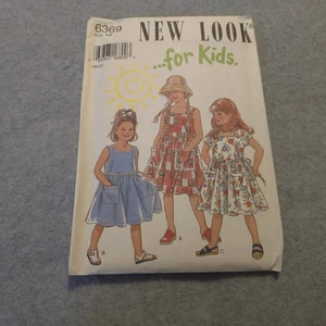 New Look 6369 Girls Sundress Sewing Pattern Size 3-8 Vintage Uncut - Picture 1 of 7