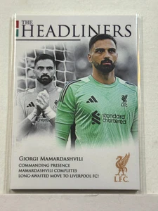 2025/26 Futera Headliners Liverpool púrpura #05 Giorgi Mamardashvili 04/05 - Imagen 1 de 2
