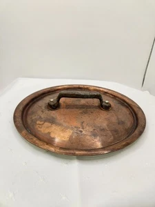 Vintage Copper Saucepan Replacement Lid Only Metal Handle - Picture 1 of 8