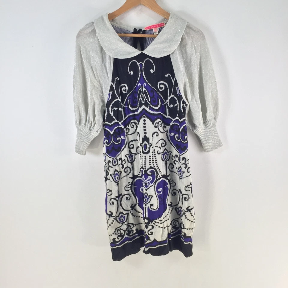 Manoush Vestido Punto Mujer Talla M Aus 10 Mini Lápiz Multicolor Geométrico 124113 Foto 1 de 4