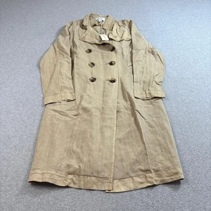 Sundance Trench Coat Womens 6 Tan Double Breasted Belted Long Jacket Heritage - Picture 1 of 12