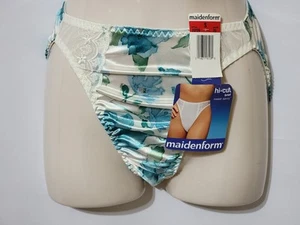 NWTS VINTAGE MAIDENFORM SWEET SAVVY HI-CUT NYLON BRIEF PANTY SHINY SATIN SMALL - Picture 1 of 7