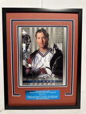 1997-98 Patrick Roy Donruss Studio #7 Photo Card Framed/nameplate KSA Certified