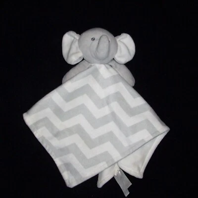 Carters серый белый шеврон слон ребенка одеяло безопасности милый  - Изображение 1 из 2