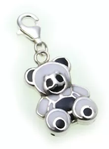 Charm Panda Oso Auténtico Plata 925 Pulsera de Mendicidad Peluche Plata de Ley Calidad - Imagen 1 de 1