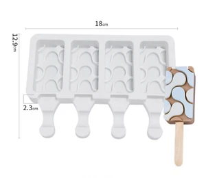 CAKESICLE MOLD (4 Cavity), Popsicle Mold, Silicone Ice Cream Mold, Baking, - Picture 1 of 1