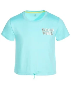 ID Ideology Good Vibes Graphic T-Shirt Big Girls M Ocean Sigh Pullover Style S/S - Picture 1 of 16