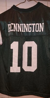Camiseta deportiva New York Jets Chad Pennington Reebok #10 niños GRANDE (7) usada Foto 1 de 4