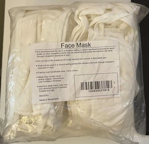 Cloth Face Masks (50 pack) Brand New 100% Cotton Reusable Free Shipping!!! - Picture 1 of 2