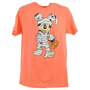 Disney Mickey Mouse Cartoon Halloween Mummy Orange Adults Men Tshirt Tee - Picture 1 of 3