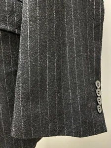Giacca blazer uomo Pierre Cardin lana grigio a righe taglia EU48 UK38 - Foto 1 di 7