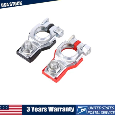 2PCS Car Battery Terminal Clamp Connectors Positive Negative Release Disconnect - Image 1 of 4